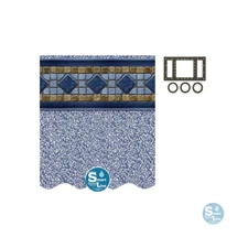 Smartline 18' x 33' x 48" Laguna Oval Unibead 20 Gauge Swimming Pool Liner