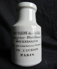 ANCIEN POT à MOUTARDE MAILLE PARIS MOUTARDIER 130 mm 19 e mustard