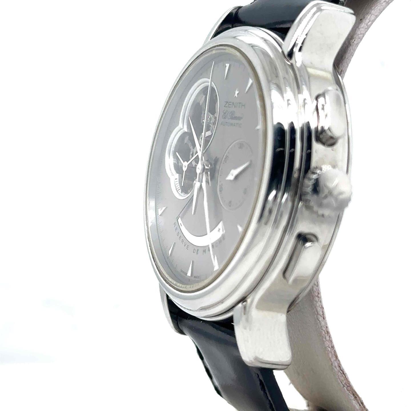 Zenith Chronometer T Open Automatic 40mm Steel Sk… - image 4