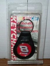 DALE EARNHARDT JR #8 NASCAR RACING BLACK LEATHER KEYCHAIN BRAND NEW!!!!!!