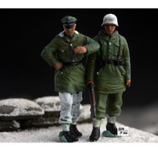 Homemade 1/72 German officers and soldiers on the winter battlefield Model NEW