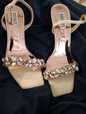 Badgley Mischka Loretta Cream/Sat Pumps US Womens 10