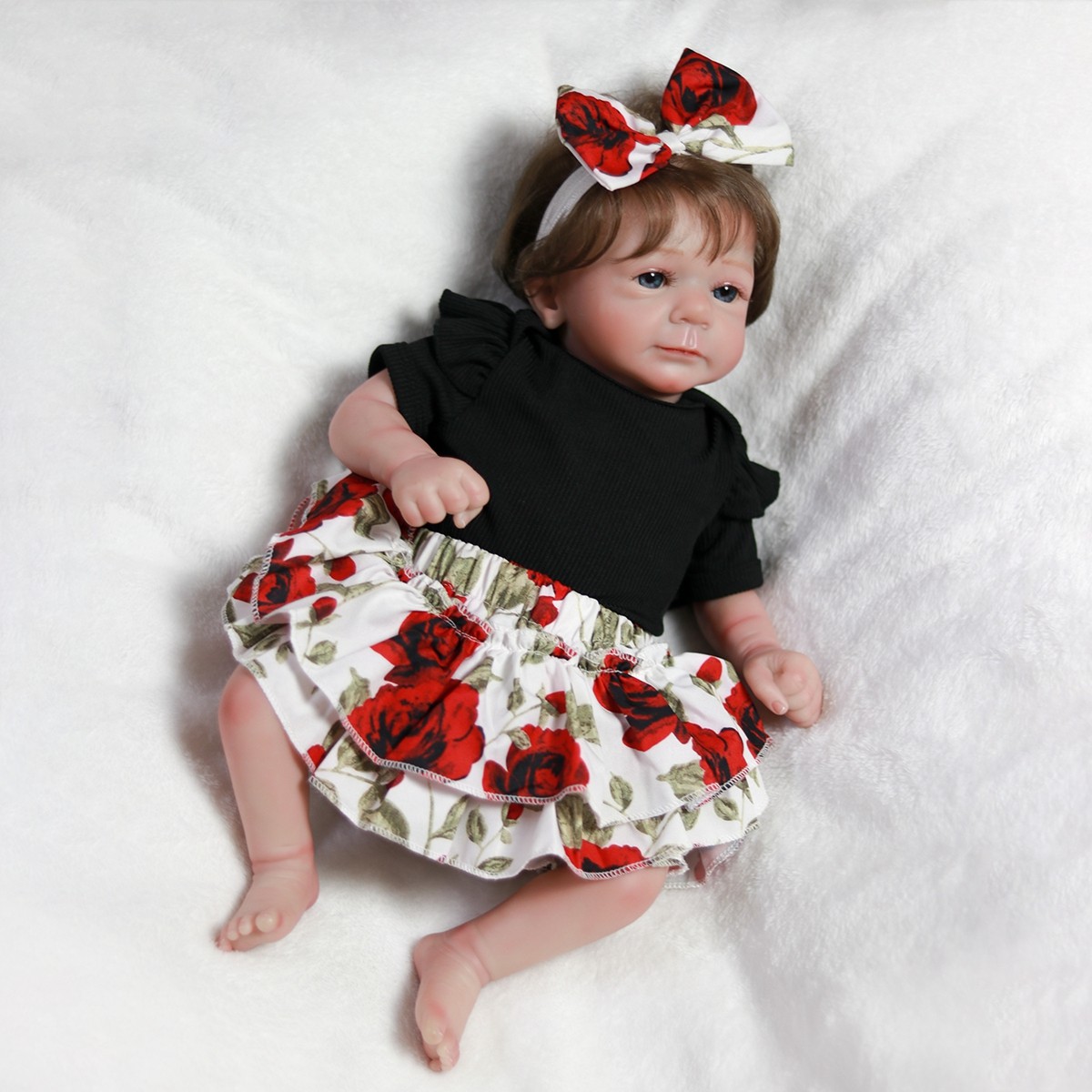 Handmade Reborn Baby Dolls Twins Vinyl Silicone Lifelike Newborn Girl Doll Gifts
