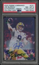 2020 Panini Luminance Joe Burrow Rookie Auto Green /10 PSA  RC AUTO- POP 1