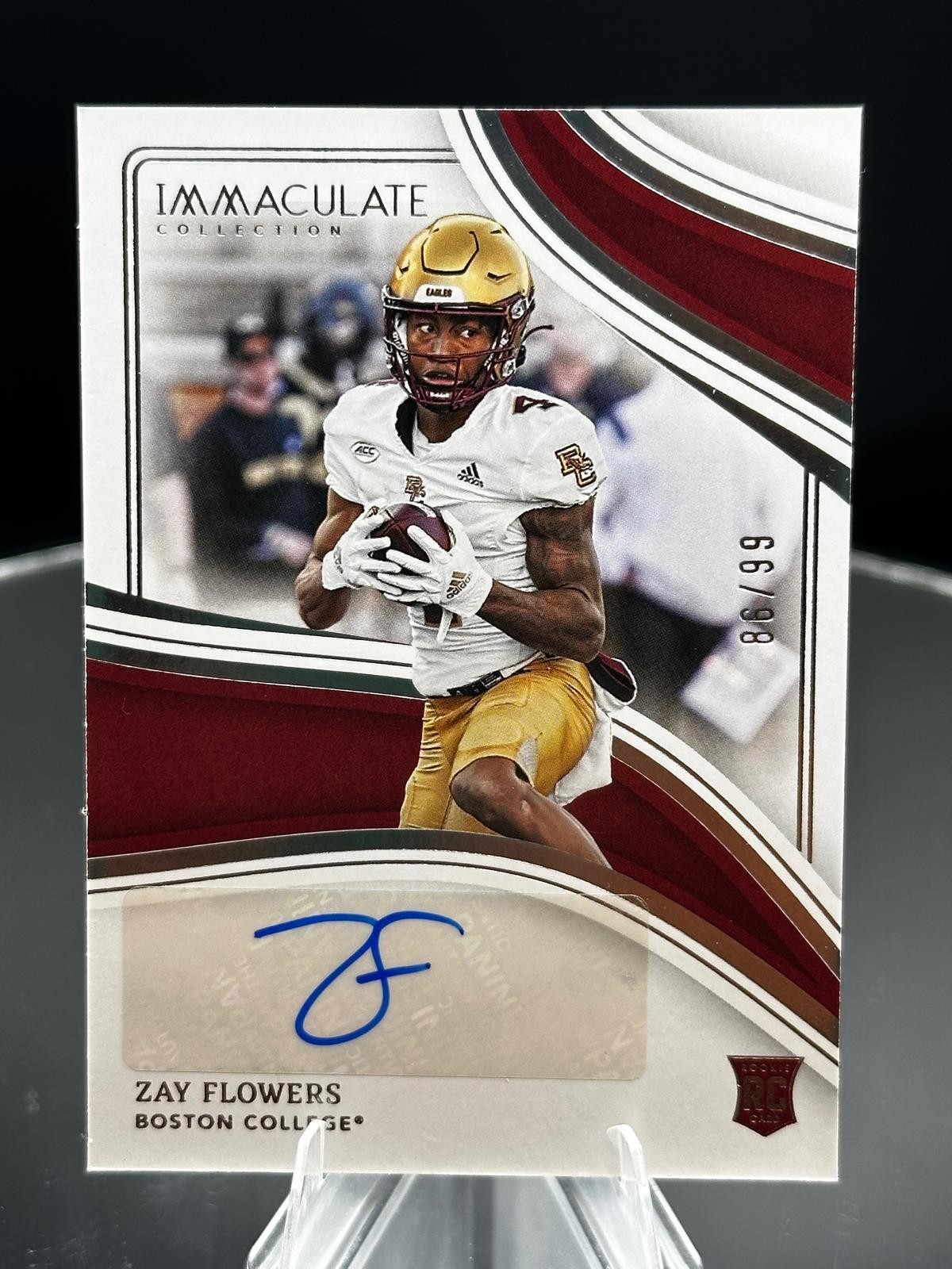 2023 Panini Immaculate Collection Collegiate #RA-ZF Zay Flowers Rookie Auto #/99