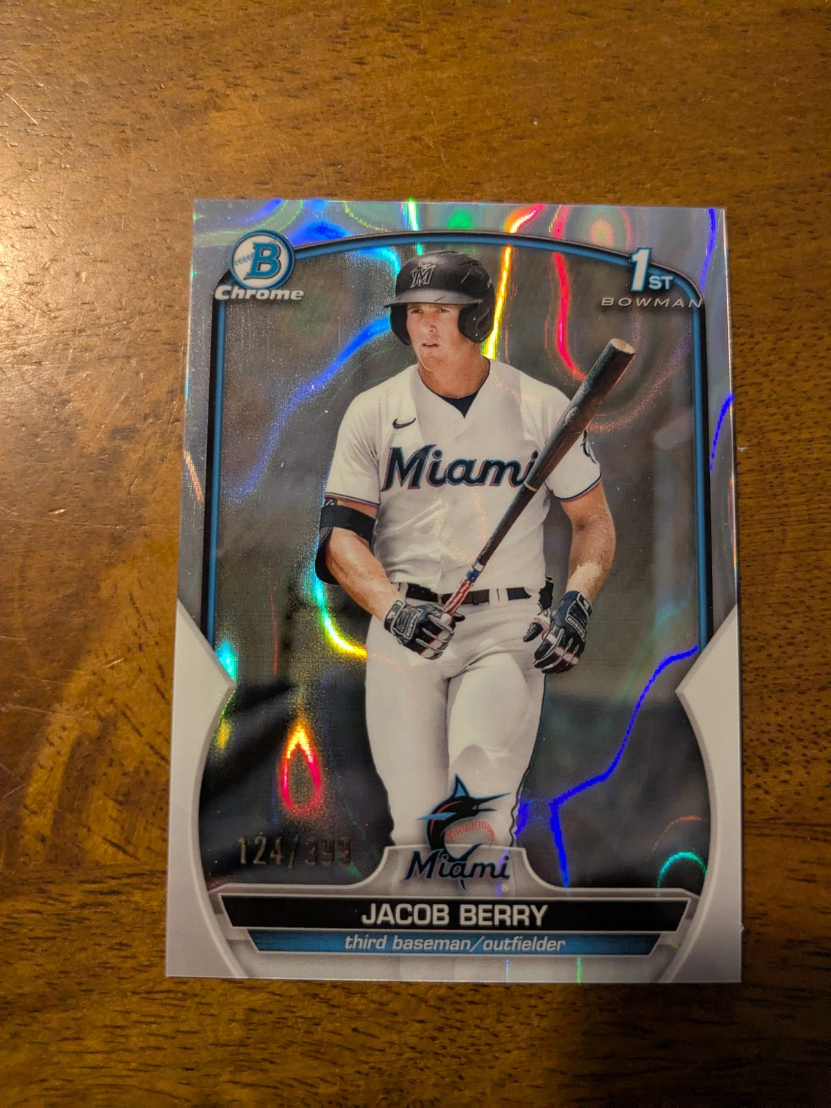 2023 Bowman #BCP-108 Jacob Berry Chrome Prospects Lava Refractors #/399