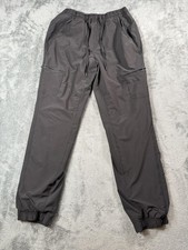 Eddie Bauer Pants Womens 6 Black Fleece Lined Joggers Zip Pockets Elastic Cuffs
