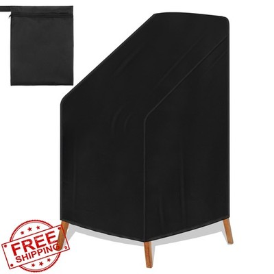 Anglekai Black High Back Chair Cover 26Wx34Dx45H
