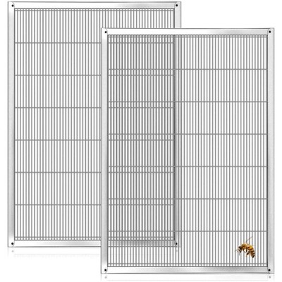 Heavy-Duty Metal Queen Excluder for 8 Frame Beehives, 2 Pack