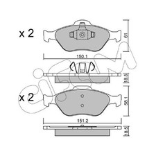 Satz Bremsbeläge Bremsklötze vorne für Ford Fiesta 4 JA 5 JH Fusion JU | 2415