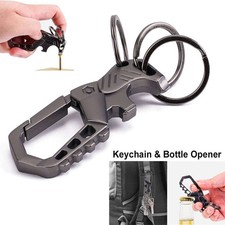 Keychain Key Ring Carabiner Clip Keyring Chain Metal Multitool Bottle Opener