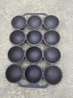 Griswold Cast Iron 947 Early Baking Gem Golf Ball Biscuit Pan
