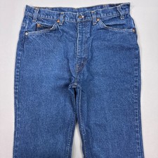Vintage Levis 517 Jeans Mens 34x28 Blue 80s Orange Tab Boot Made USA Tag36x31