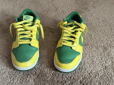 Nike Brazil Dunk Low Green And Yellow Size 8.5