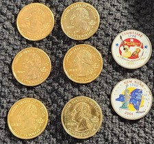 US State Quarters Partial Set Alabama Arkansas New York Michigan Wisconsin