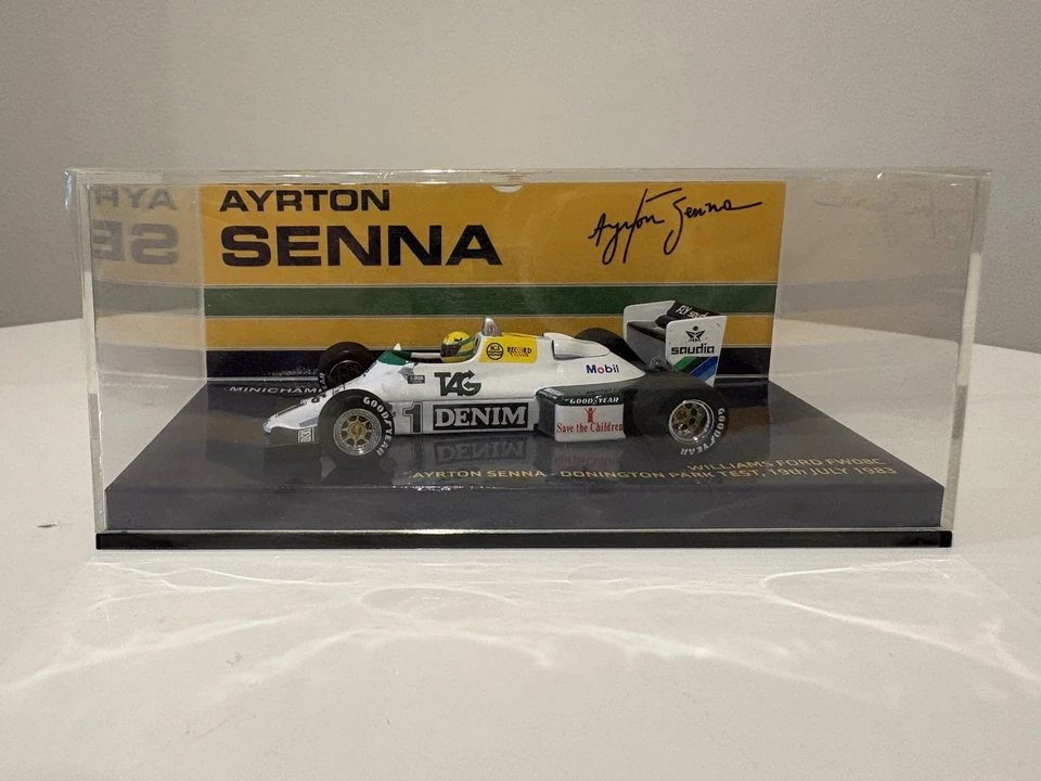 Minichamps 1/43 Ayrton Senna 1983 Williams FW08C Donnington Test New - Image 4 of 4