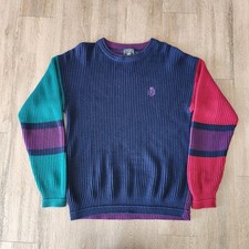 Vintage 90s Chaps Ralph Lauren Colorblock Sweater Size M