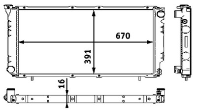Motorkühler Wasserkühler BEHR MAHLE CR 541 000S für BC LEGACY 1 Station Wagon BF