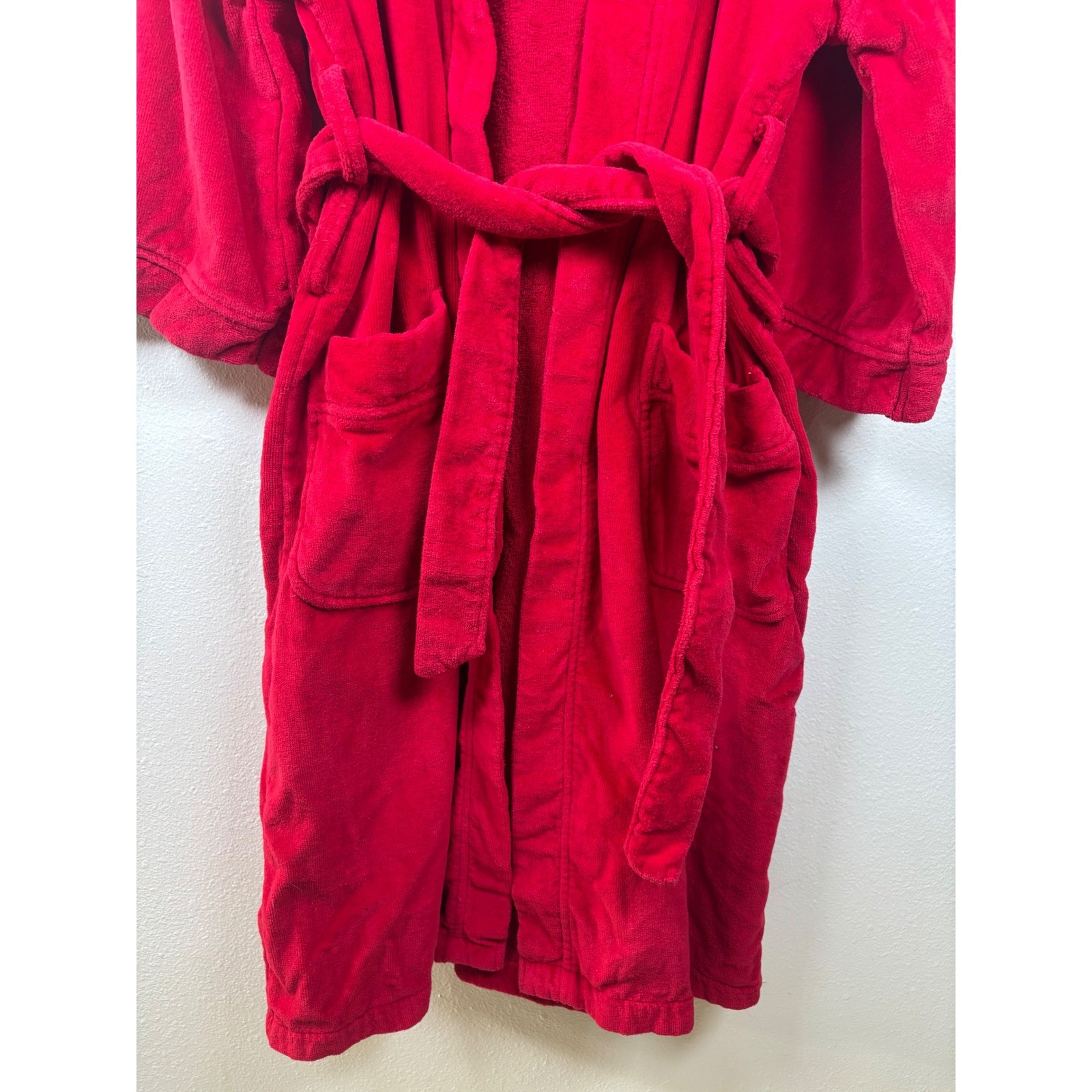 Christian Dior Monsieur Vintage Red Terry Cloth Bathrobe Cotton One Size thumbnail 3