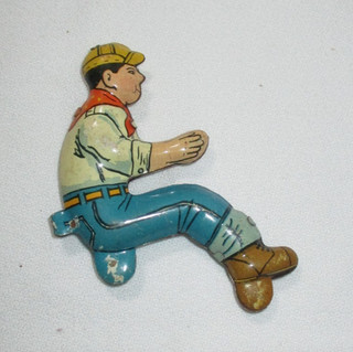 VINTAGE MARX 1950s TIN CATEPILLER BULLDOZER TRACTOR DRIVER VINTAGE TOY PART