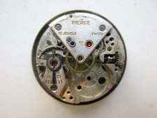 Pierce cal. 105 Swiss partial watch movement - balance moves
