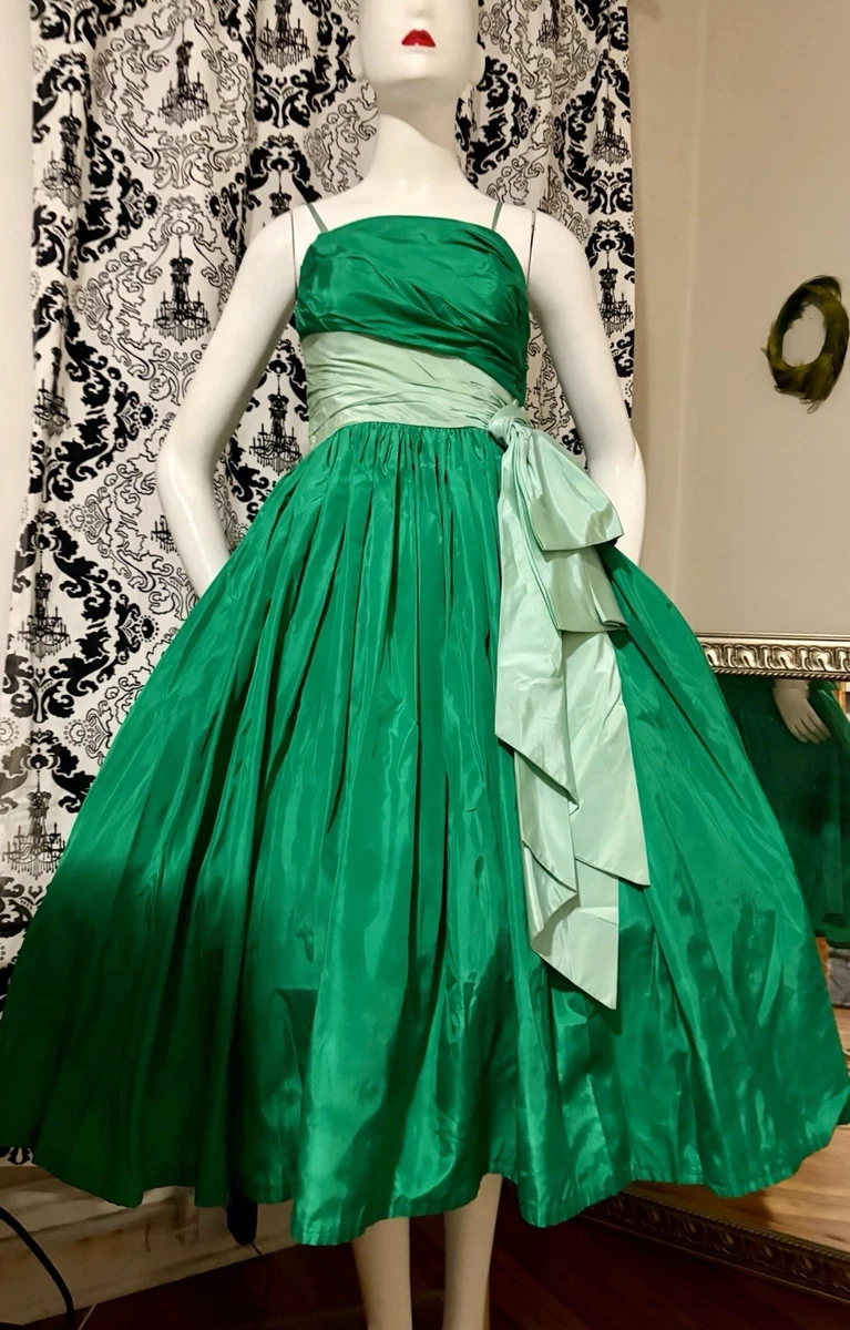 Eveningwear Satin Green Vintage Dresses for Women | eBay
