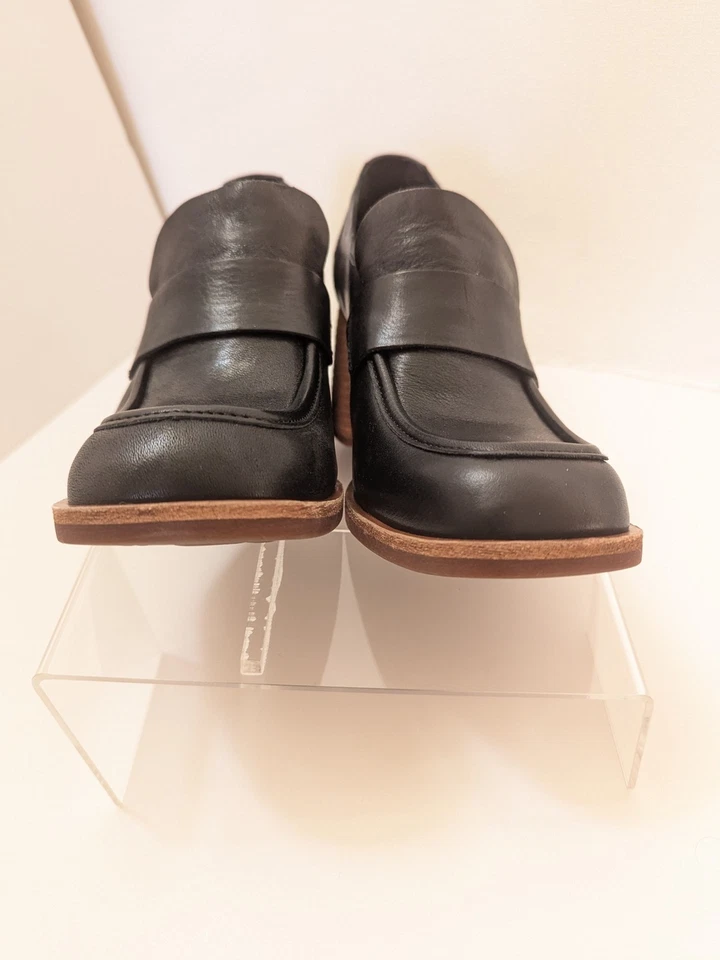 New $175 KORK EASE ASTON BLACK LEATHER BLOCK HEEL LOAFER SIZE 7M - Image 4 of 4