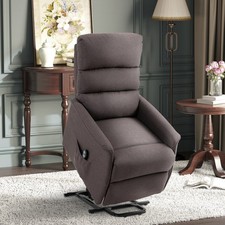Electric Power Lift Recliner Chair for Elderly with Remote Brown