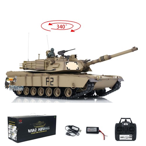 Used 1/16 Henglong TK7.0 Plastic M1A2 Abrams IR RTR RC Tanks 3918 Airsoft Smoke