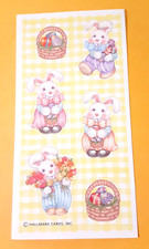 Hallmark cute Easter bunnies small sticker sheet