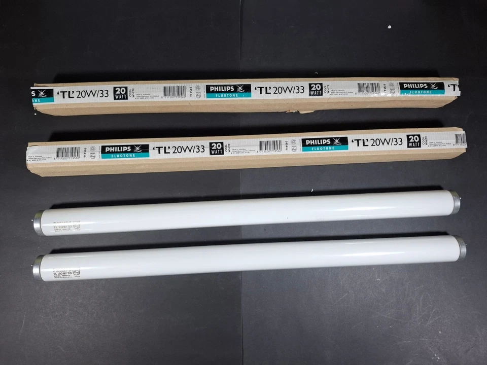 2 x 20W T12 Rapid Start Fluorescent Tubes 4000K Cool White 600mm TL 20W/33 - Image 4 of 4