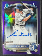 2025 Bowman Chrome 1st Sean Gamble True Purple Refractor Auto /250