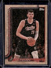 2025-26 Topps Donovan Clingan Wood #23/25 Trail Blazers