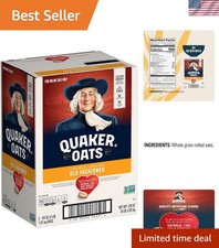 Nutritious Whole Grain Rolled Oats - 128oz/90 Servings, Vegetarian Approved