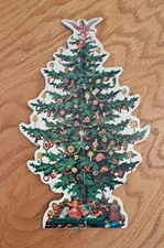 1979 Cardboard Pop Up Christmas Tree 9" Merrimack Publishing Vintage 