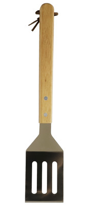 Pagode BBQ Edelstahl Wender Spatel Grill Barbecue Lebensmittel Holzgriff Werkzeug