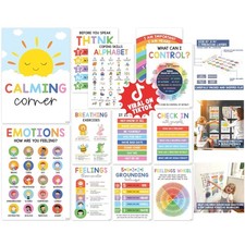 Durable Calming Corner Posters 10x14 - Enhance Classroom Emotional Regulation