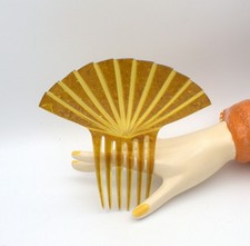Antique Art Deco Faux Tortoiseshell Celluloid Hair Comb; Mandilla Ornament