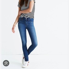 Madewell 9" Mid-Rise Skinny Jeans in Dark Indigo Wash Size 28 Classic Capsule
