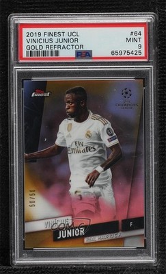 2019 Finest UEFA Champions League Gold Refractor 50/50 Vinicius Junior #64 0go1