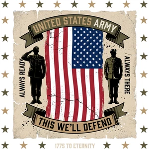 US Army USA United States Army We'll Defend Self Adhesive Vinyl Sticker