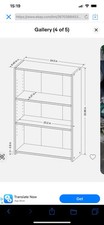     3-Shelf Bookcase with Adjustable Shelves, True Black Oak