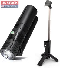 US Stock Telescopic Camping Light Rechargeable Black Waterproof Magnetic LED