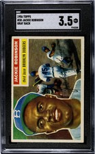 1956 Topps Jackie Robinson #30 Gray Back SGC 3.5