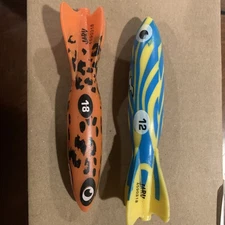 JARU 5" Gliding Torpedo Diving Swim Swimming Yellow/orange 2pcs