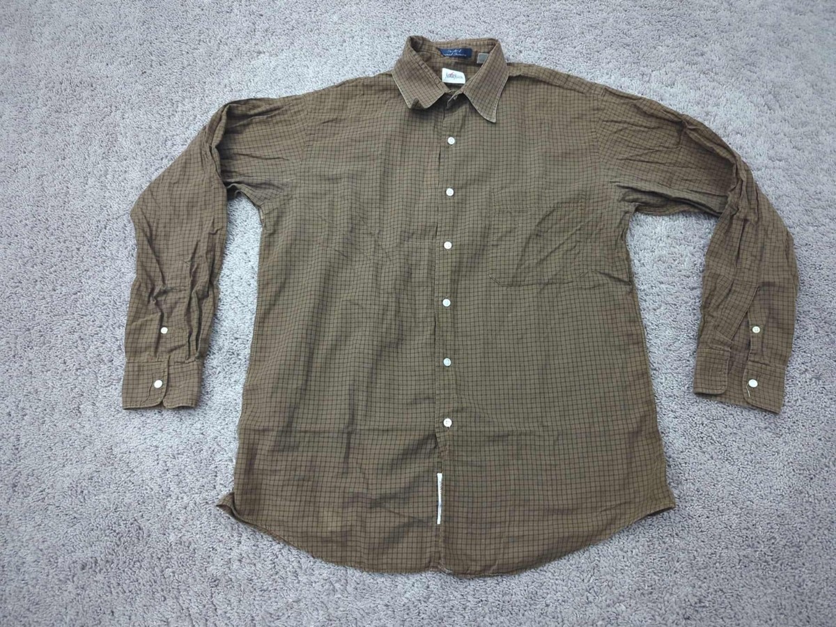 kenneth gordon dress shirts Kenneth Gordon Men's Dress Shirt Striped Cotton Size 16 32 Made in USA