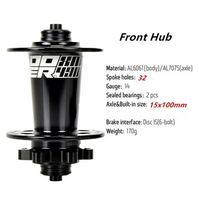 MTB Hub 32H 6 Bolt Thru Axle Disc Brake HG Fit for Shimano 8-11S