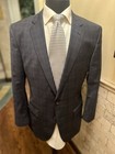 Hugo Boss Muted Plaid Sport Coat Blazer Jacket Blue Men 42T — photo 7