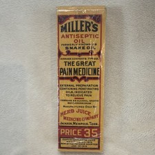 1918 Miller’s Antiseptic Snake Oil Jackson Tennessee In Original Box