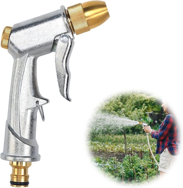 Gartenbrause Metall Heavy Duty HochdruckdüSe Handbrause Garten Gartenspritze,-image